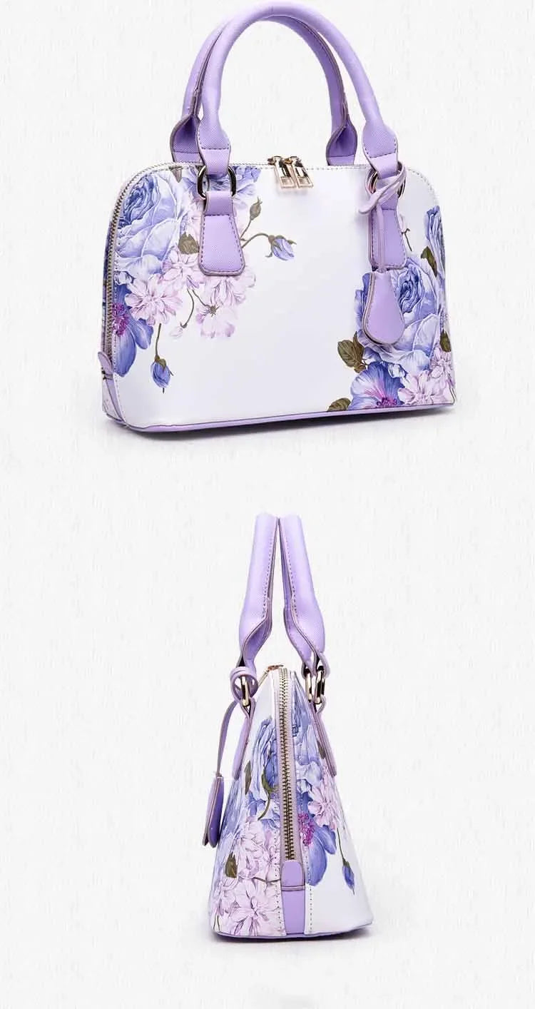 Hisuely Hot Sale Designer Printed Bags for Women Ladies Shopper Bag Shell Elegant Floral Shoulder Handbags