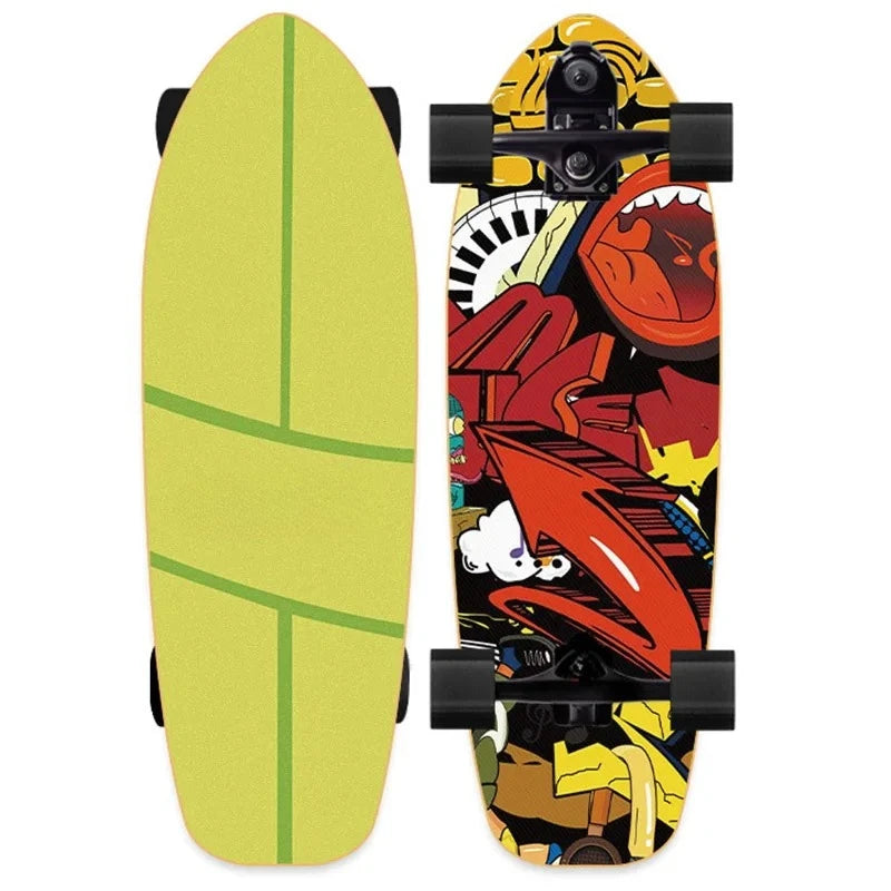 82cm Professional S7 P7 Carver Surf Land Skateboard Highly Smooth Maple Professional Land Surfboard Big Fish Board