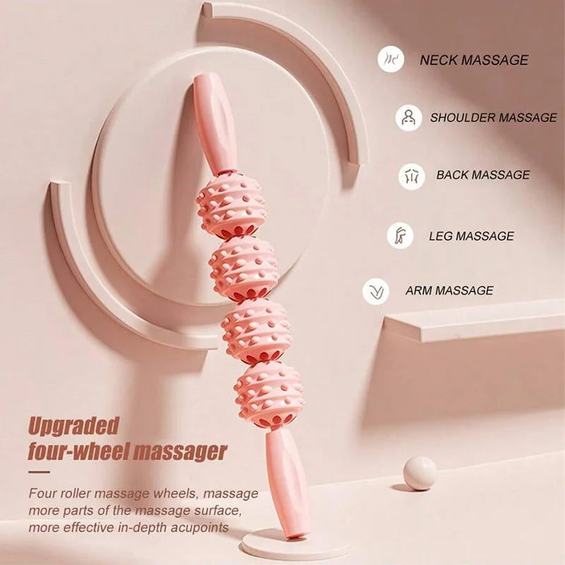 Muscle Roller Stick Handheld Fascia Tool, Body Roller for Muscles Deep Tissue, Massage Stick Roller for Shin Splints, Back,Thigh