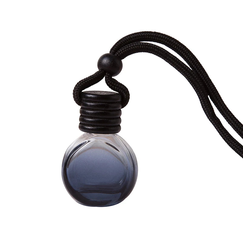 New 1Pc Black Cap Dyed Square Cap Empty Bottle Car Essential Oil Diffuser Fragrance Air Freshener Scent Perfume Bottle Ornament
