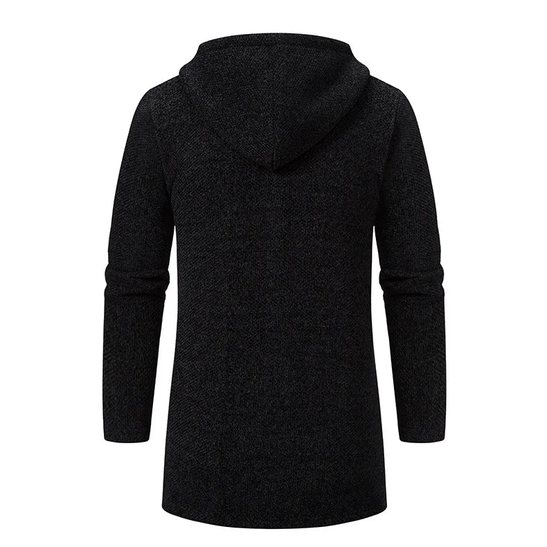 Men's Knitted Cardigan Casual Hooded Coat Slim Fit Autumn and Winter New Sweater Coat Men's Sweater