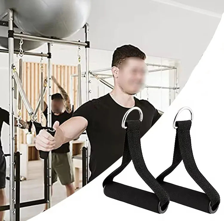 2Pcs of Professional Rope Grip Gym Exercise Resistance Bands with Anti Slip Handles Fitness Accessories