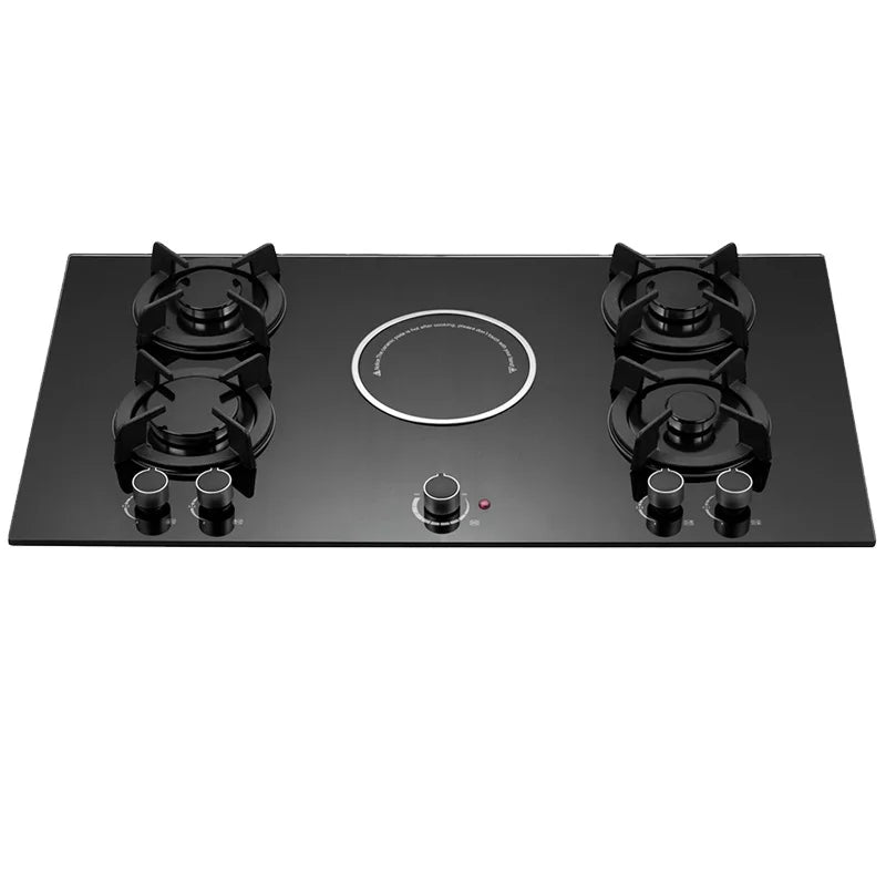 Home Kitchen Cooking Appliances 5 Burner Built in Gas Stove Cooker With Glass Top Gas and Electric Hob