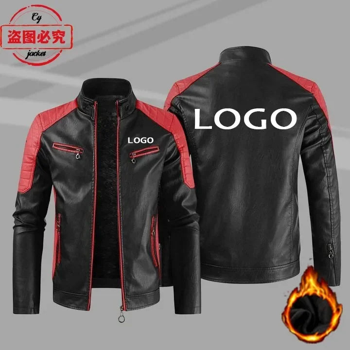 Gold Wing 1800 motorcycle LOGO washed pu leather jacket men's windproof autumn and winter spring and autumn leather jacket