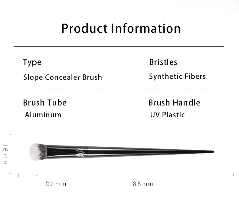 Kat Von D- Makeup Brush 35 Concealer Brush Soft Fiber Hair Elegant Black Handle Brand Makeup Brushes for Woman