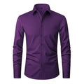 Men's Four-sided Elastic Solid Color Non-iron Shirt Anti-wrinkle Business Shirt