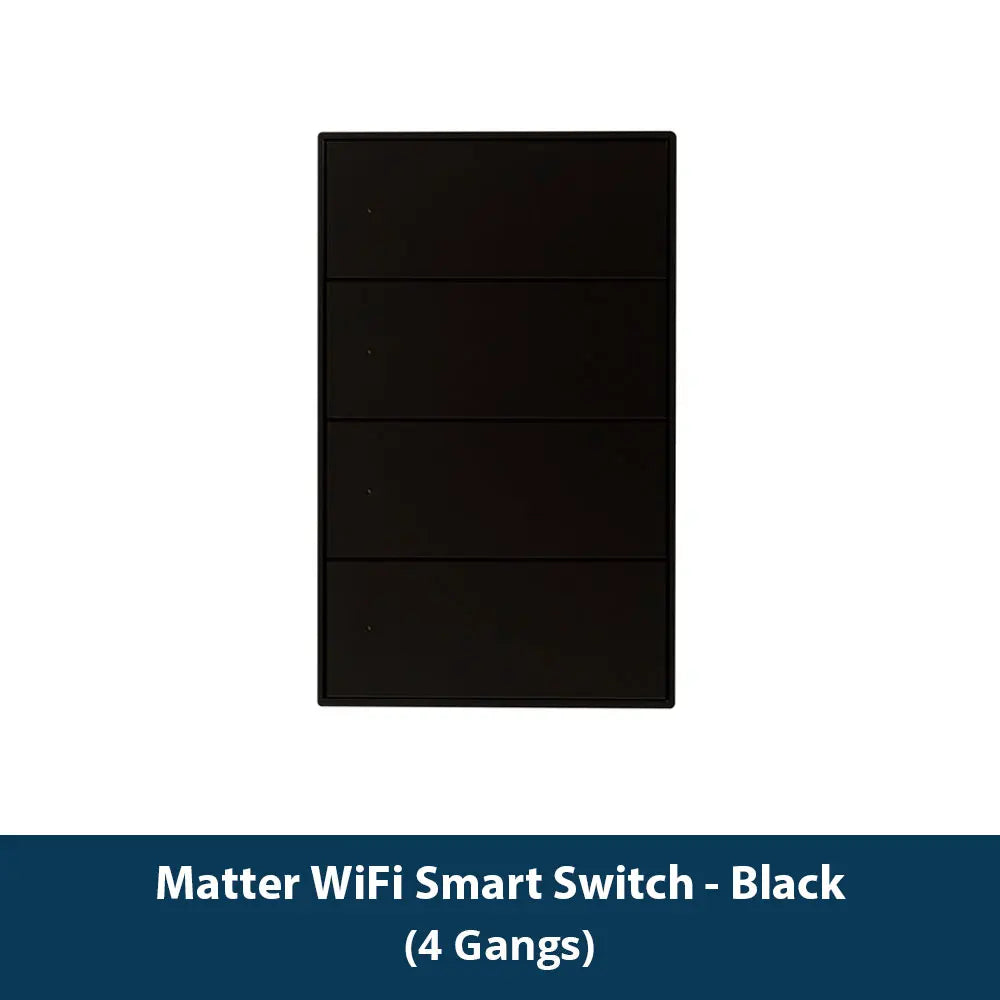 Zemismart Matter WiFi 1 2 3 4 6 Gangs Smart Wall Light Switch Neutral Required with Big Button SmartThings App Homekit Control