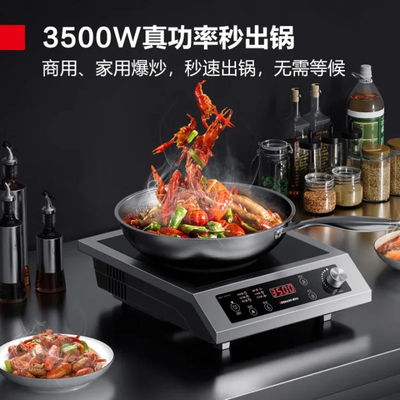 Commercial induction cooktop, high power 3500W, suitable for stir-frying, large pot cooking and general cooking