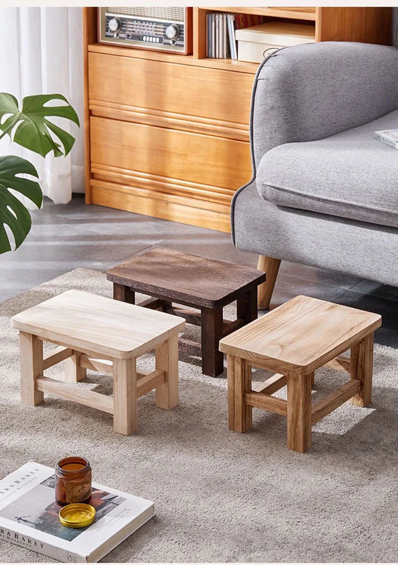 Modern Minimalism Solid Wood Small Stool Household Adult Living Room Shoe Changing Stools Children's Small Bench Muebles