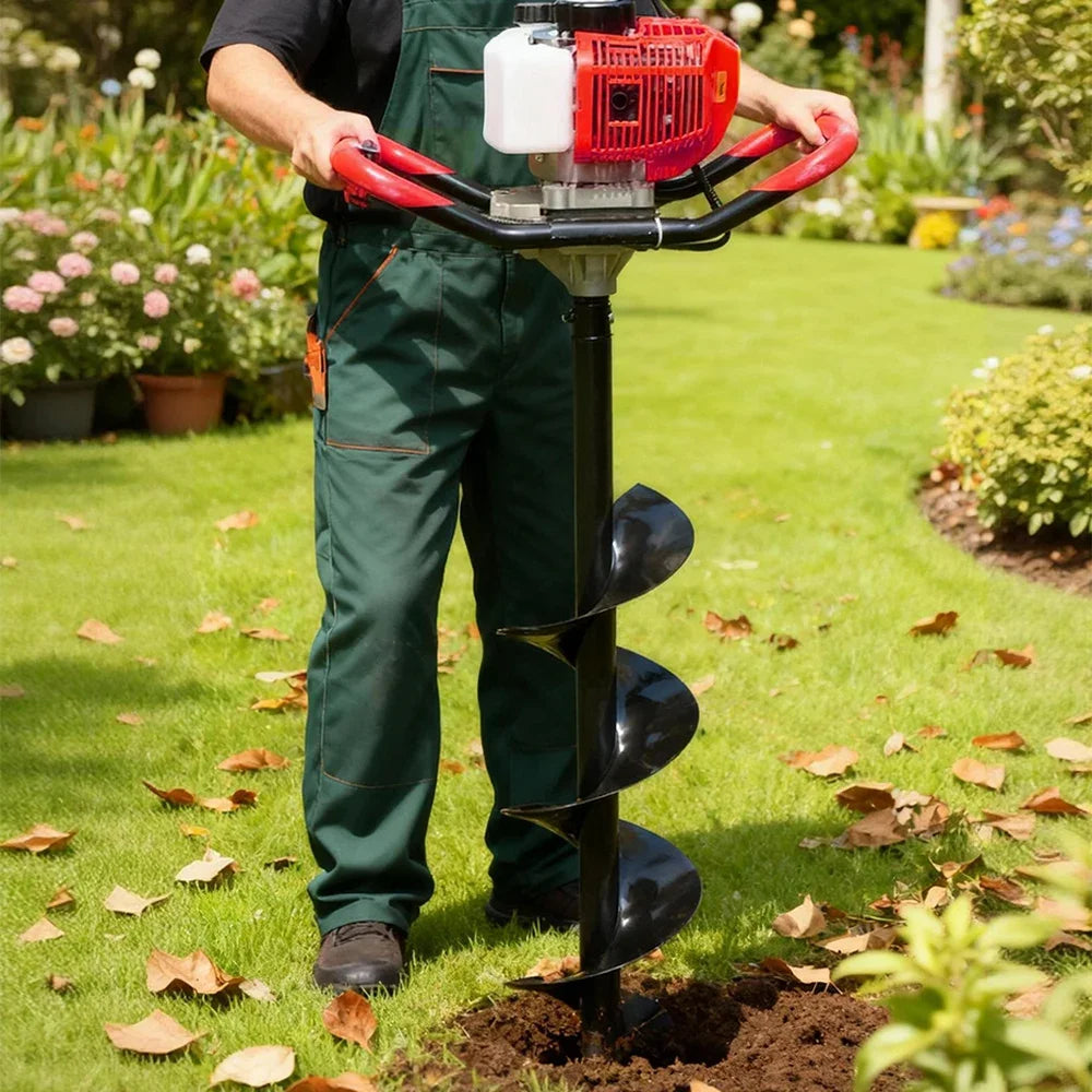 2 stroke Petrol Post Hole Digger Powerful Earth Auger Soil Drilling Machine Handheld Earth Drill for Digging Holes Earth Drill