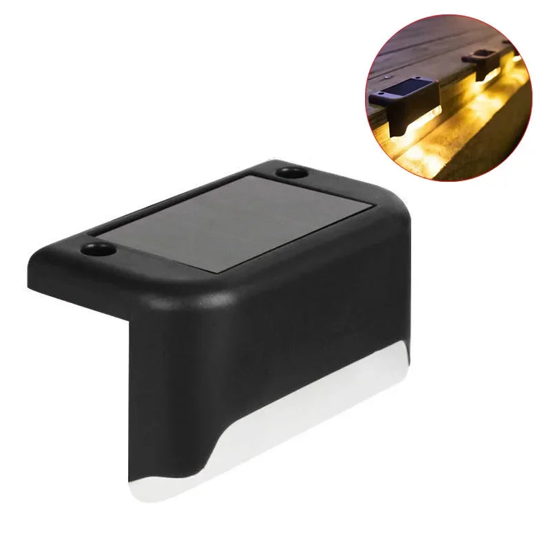 LED Solar Step Lamp Path Stair Outdoor Garden Light Waterproof Balcony Light Decoration for Patio Garden Stair Fence Decor Light