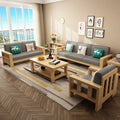 For Nordic Simple and Modern Design of the Size of the Living Room Furniture Combination Set Solid Wood Sofa