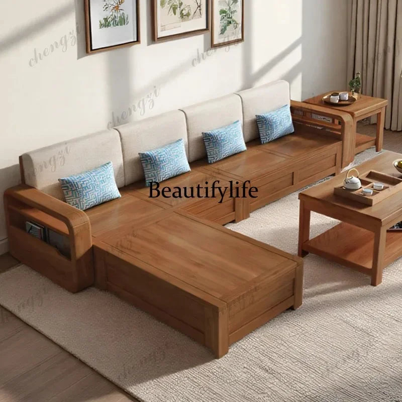 B182 Wood Storage Living Room Sofas Designer Sectional  Nordic Luxury Living Room Sofas Lounges Modern Banken Woonkamer Furnitur