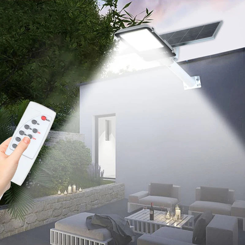 Upgrade Solar Street Light Outdoor Garden Courtyard Led Lamp Backyard Street Lamps Security Flood Lighting Remote Control  Pole