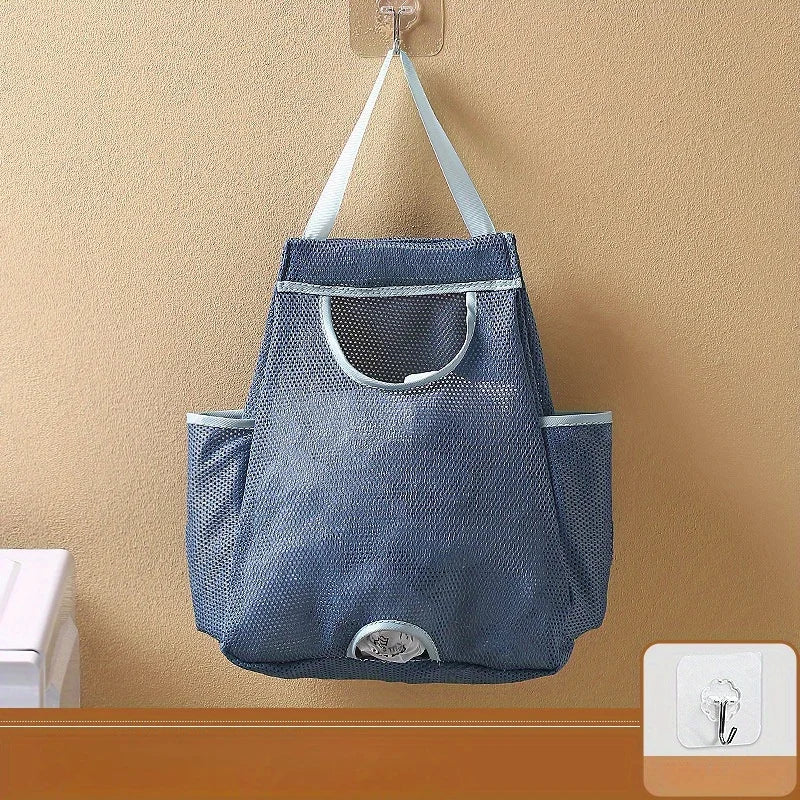 Kitchen Wall Mounted Garbage Bag Storage Bag, Hanging Plastic Bag Organizer With Hooks
