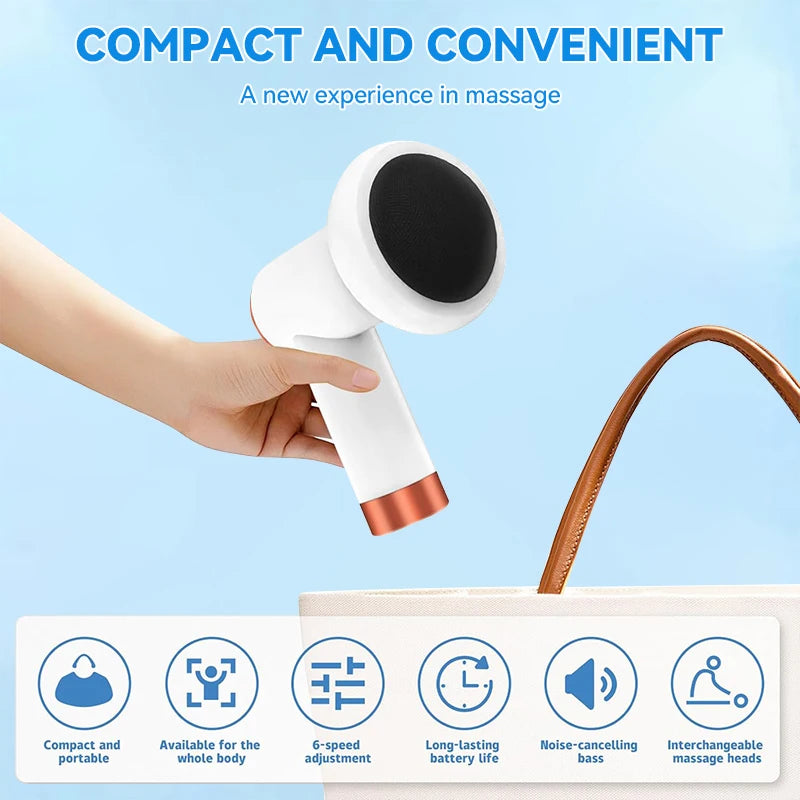 Wireless Massage Gun Body Massager Neck Back Neck Shoulder Body Sculpting Machine Fat Pushing Cellulite Slimming Massage Device