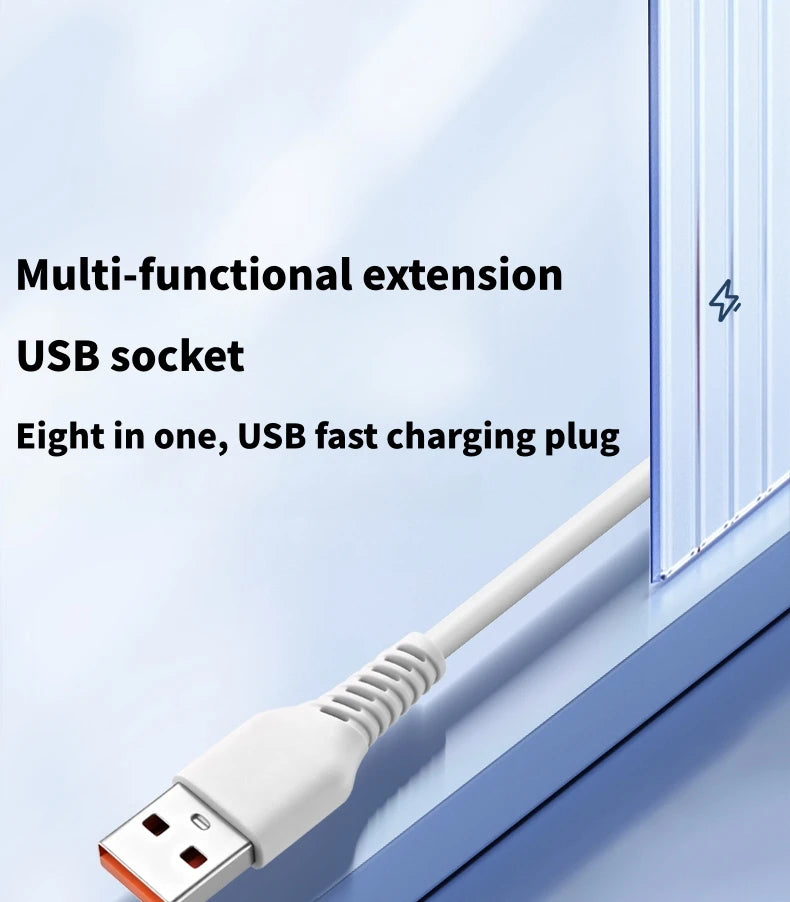KUBIE USB Hub 8 Port Multi USB Splitter Power Adapter Multiple Expander With On Off Switch For PC Laptop MacBook Accessories