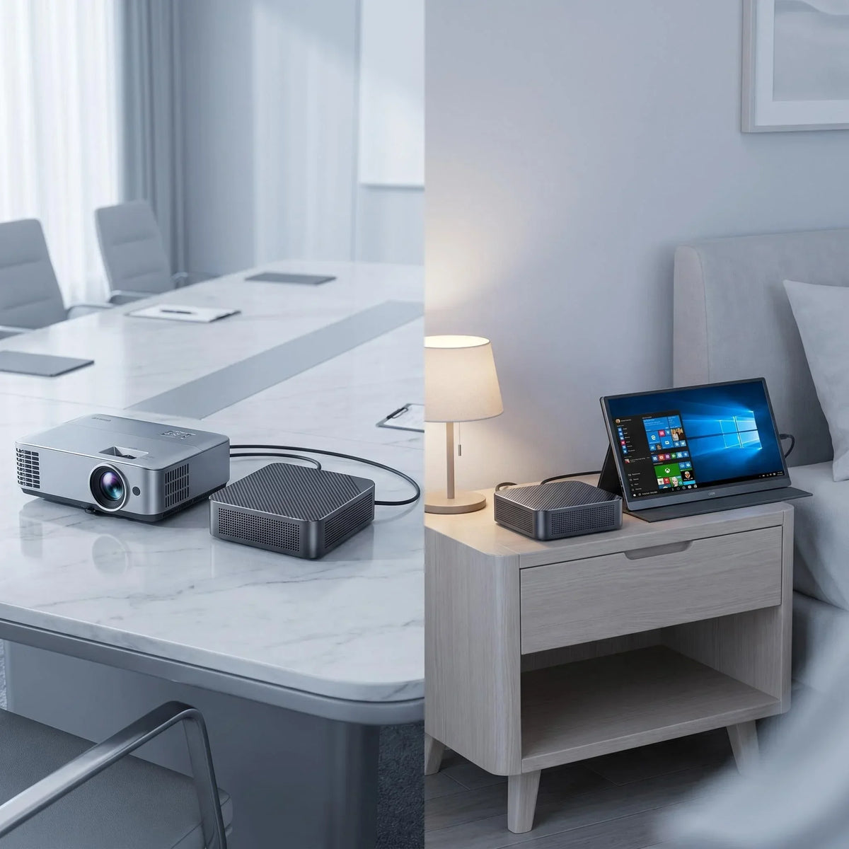 New i9-8950HK Portable Mini Desktop 16GB RAM M.2 NVMe SSD Triple 4K Monitor WiFi6 Bluetooth 5.2 Silent Cooling Home Pro Office