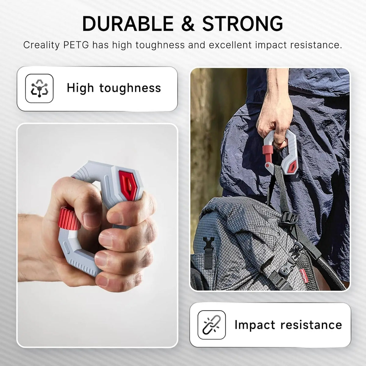 Creality CR-PETG Filament 1.75 mm Excellent Toughness Odourless Non-Toxic Moisture Resistant 1KG Filament for 3D Printer