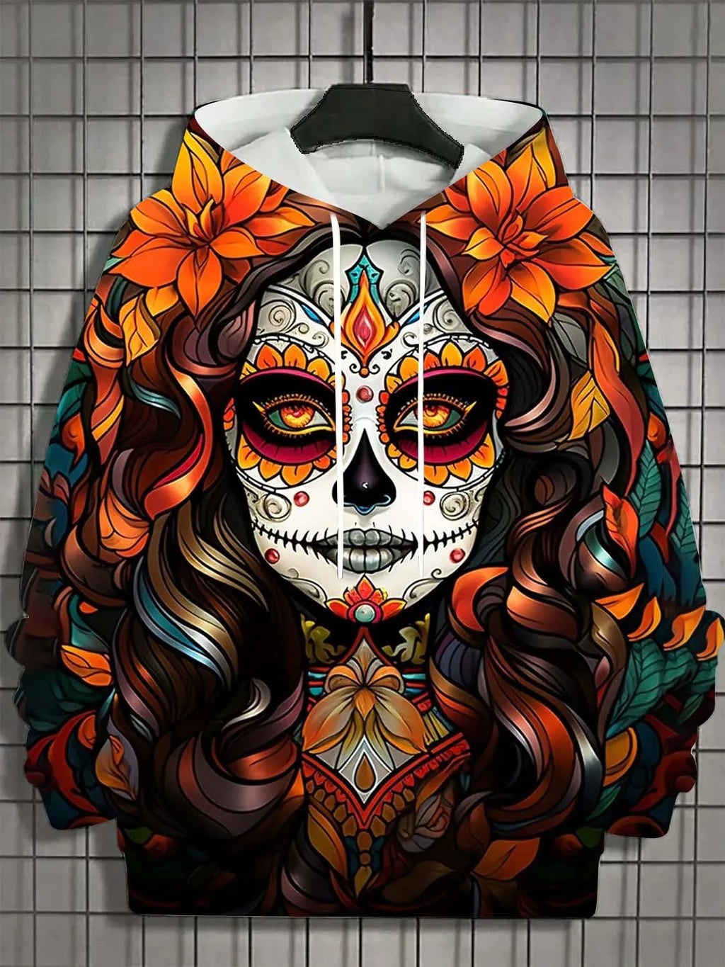 Women's Hoodie for Girls Autumn Fashion Men's Long Sleeve Tops Casual Women Clothes Horror Undead Woman Pattern 3D Unisex Tops