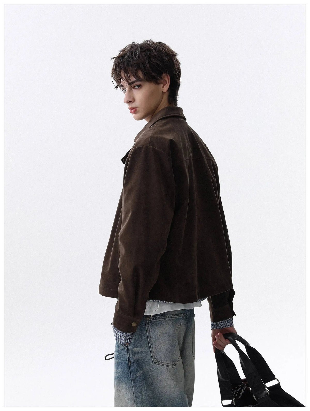LUZHEN 2025 Autumn New Original Metal Buckle Placket Casual Jacket Men's Fashion High Quality Solid Color Elegant Clothes JY4230