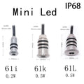Mini LED 12V 0.5W Deck Light Recessed Outdoor Led Spot Waterproof IP68 Step Light Garden Path Star Decor Underground Spotlight