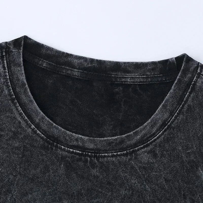 Outer Wilds Washed T-shirt New Model personality Clothes Oversized Unisex Vintage Loose Trendy Cotton Harajuku high quality soft