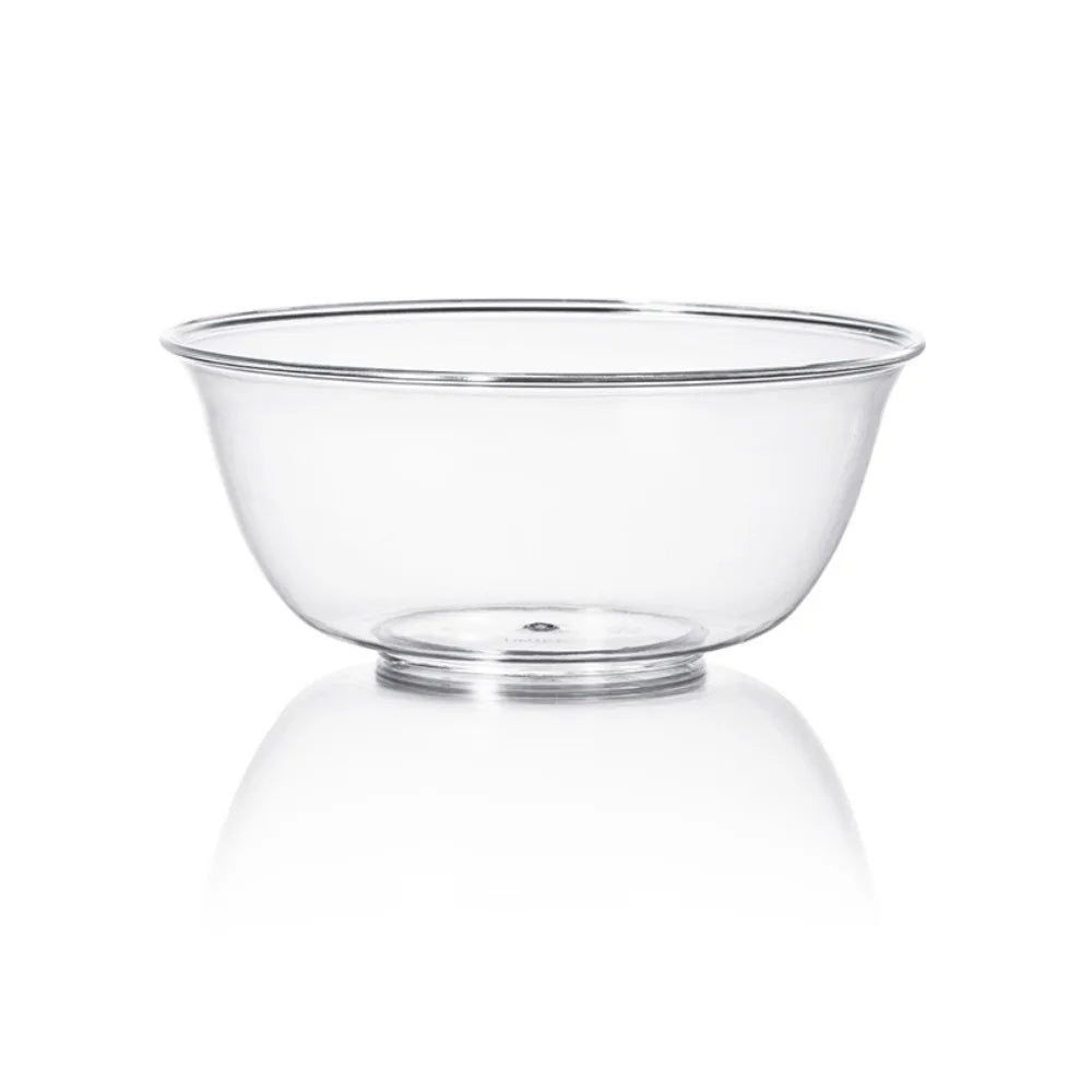 25PCS Food Grade Plastic Disposable Lunch Bowl Thick Kitchen Accessories Hot Pot Tableware Transparent Round Lunch Bowl