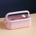 Kitchen Home Microwave Lunch Box Wheat Straw Dinnerware Food Storage Container Children Kids School Office Portable Bento Box
