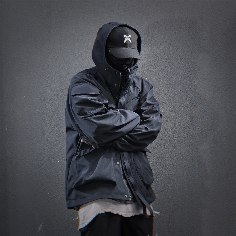 11 BYBB'S DARK 2025 Tactical Jackets Hooded Windbreaker Mens Cargo Function Jacket Fashion Coats Outwear Techwear Streetwear  ﻿