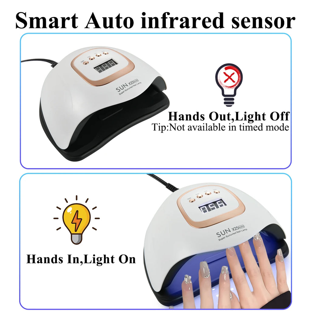 81 LEDs Professional Nail Dryer LED UV Lamp SUN X25 for Nails Gel Polish Dryer Light Nail Art Accessories Curing All Gel Nail