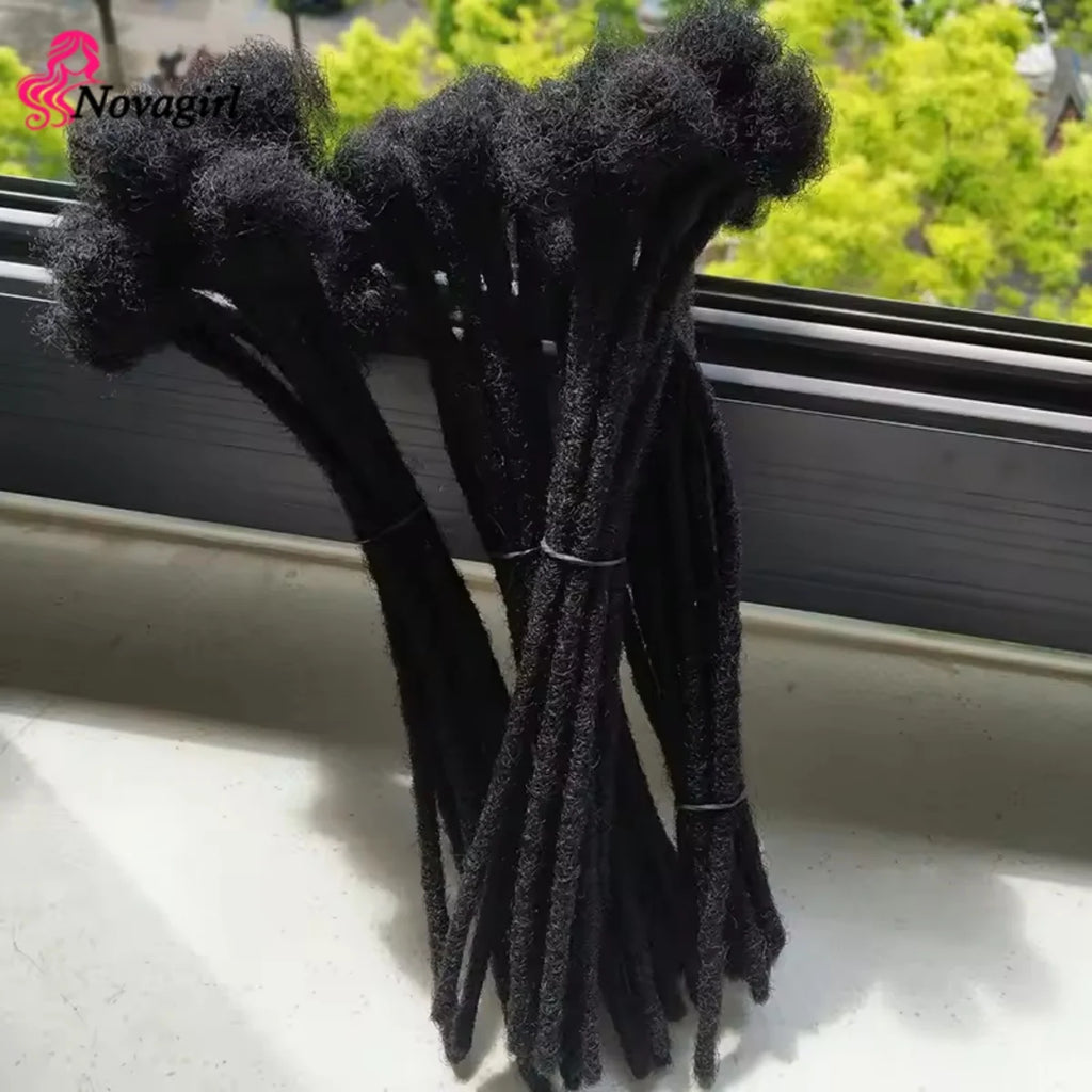 0.2/0.4/0.6/0.8 cm Human Hair Dreadlocks Extensions Brazilian Real Human Hair Locks Extensions Handmade Dreadlocks For Women/Men
