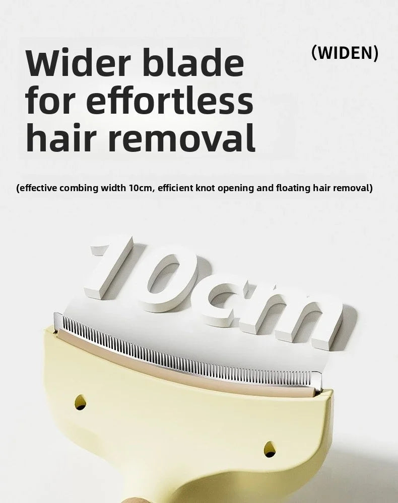 One-Click Self-Cleaning Pet Deshedding Brush Curved Blade Undercoat Rake Hair Remover Grooming Tool for Dog Cat