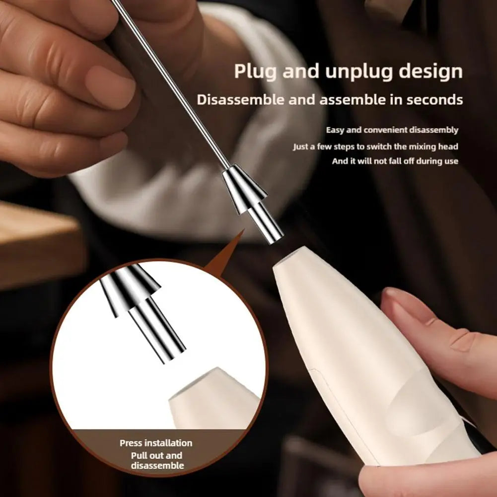 Mi Milk Frother Handheld Foam Maker For Latte Mini Whisk Coffee Cappuccino Frappe Matcha Hot Chocolate Egg Beater Drink Mixer