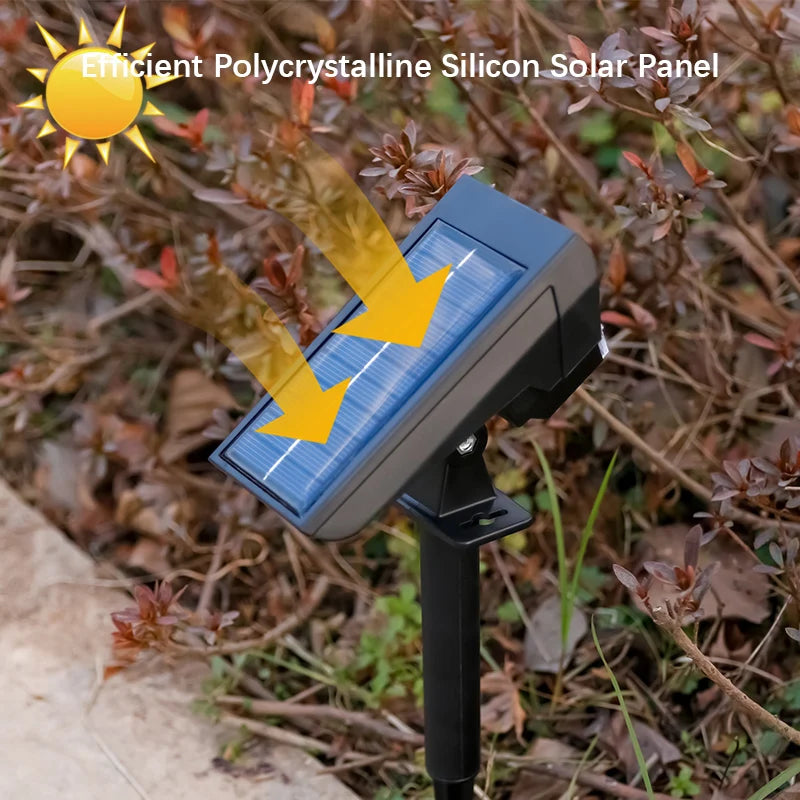 10 LED Solar Spotlights Cool White, Outdoor Landscape Lights, Adjustable Solar Powered Spot Lights for Garden Yard