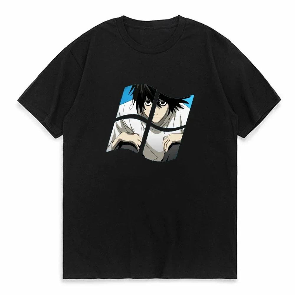 Men Kawaii Cartoon Summer Tops Misa Amane Graphic Tees Japanese Anime T-shirt Death Note T  Harajuku Unisex Pop Y2k Tshirt