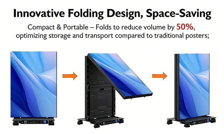Floor-to-ceiling large poster display P1.53P1.86P2P2.5P3 digital signage, portable indoor LED display
