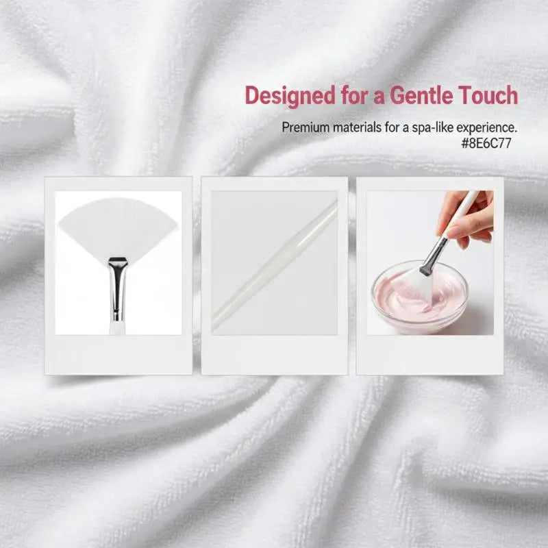 Fan-Shaped Makeup Brush Facial Mask Brush Soft Applicator Brushes Facial Beauty Tool DIY Tool