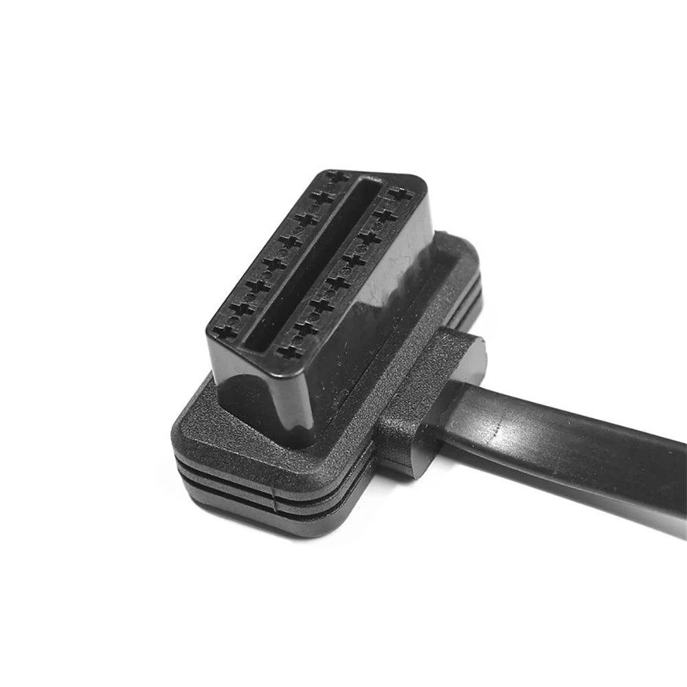 OBD2 Male to Female Right Angle Diagnostic Extension Cable 60CM with Power Switch OBD Switch Cable Diagnostic Tool