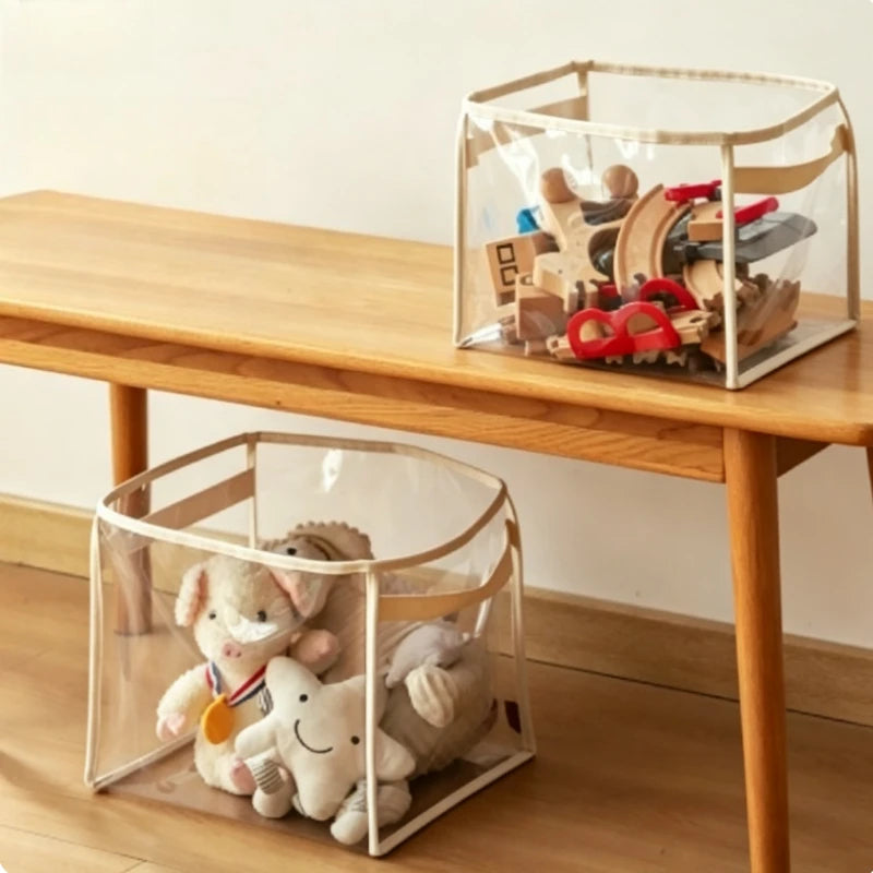 Children's Toys Storage Basket Transparent Storage Box Sub Block Plush Toys Large-capacity Household Multifunctional