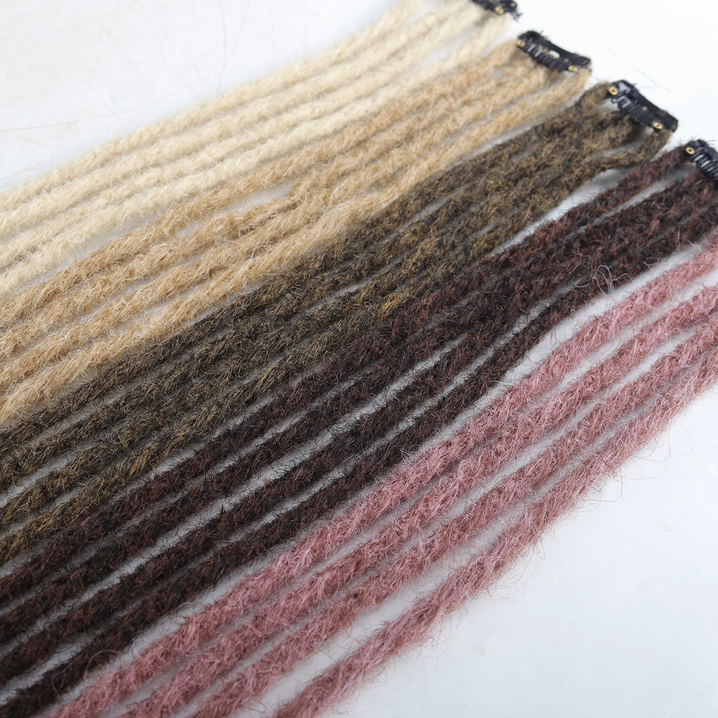 2Pcs Clip in Braid Hair Extensions Wig Synthetic Dreadlock Hair Pieces Bohemian Hair Accessories For Women Daily/Party Use