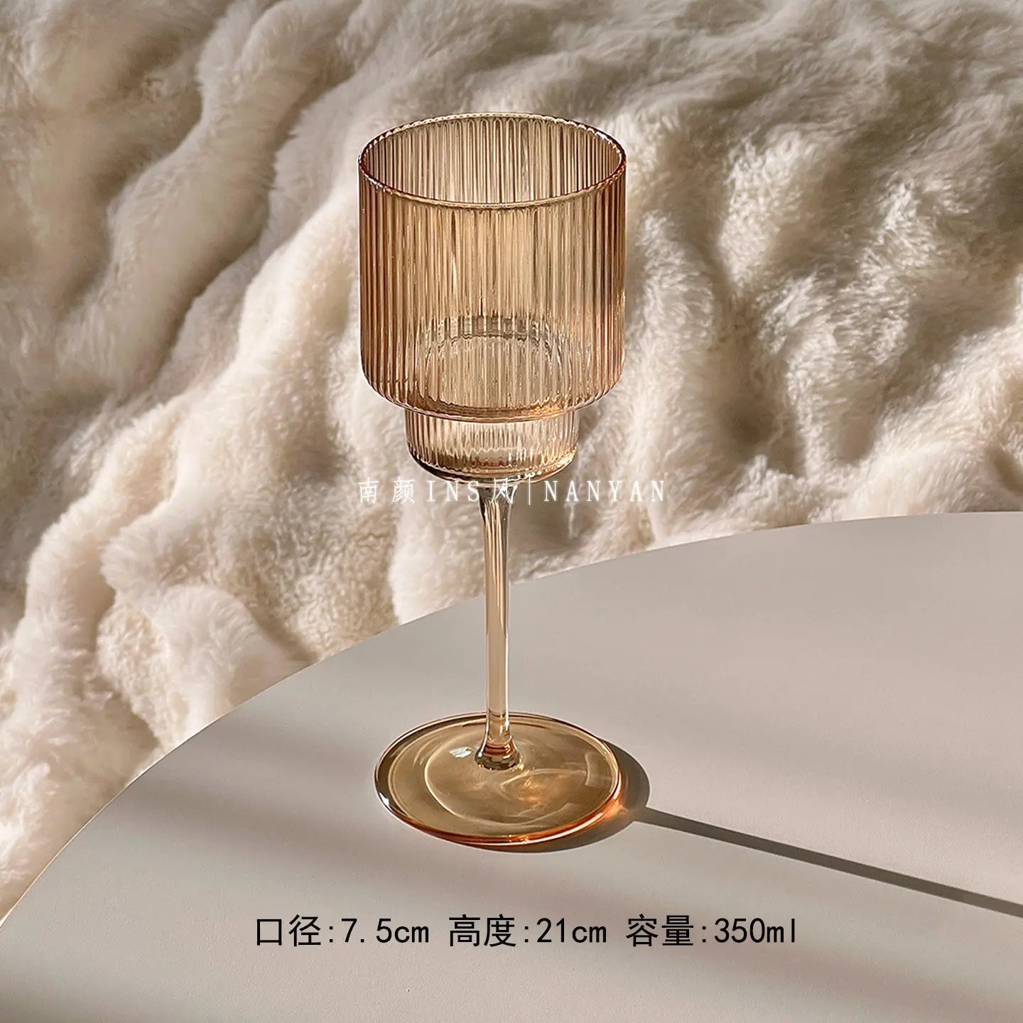 350ml Color Nordic Stripe Goblet Wine Glasses Red Wine Glasses Cocktail Juice Sparkling Water Glasses Party Wedding Barware