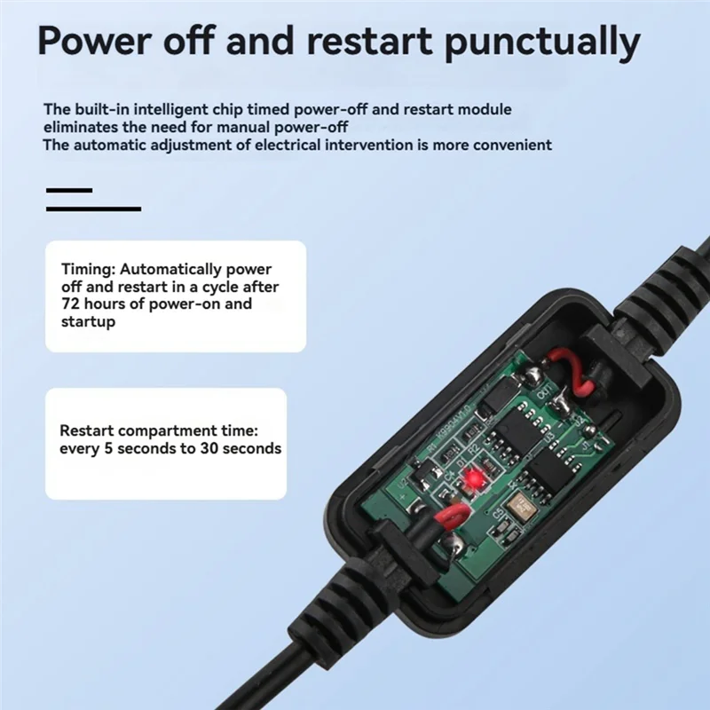 Router Restart Line Router 72 Hours Automatic Restart Cable Routing Timer Reset Tool Black