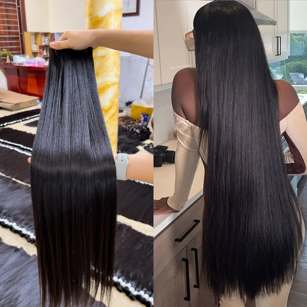 Silky Best Seller Ready to Ship Remy Grade Bone Straight Vietnamese Human Hair Wigs & Lace Front Unprocessed Bundles