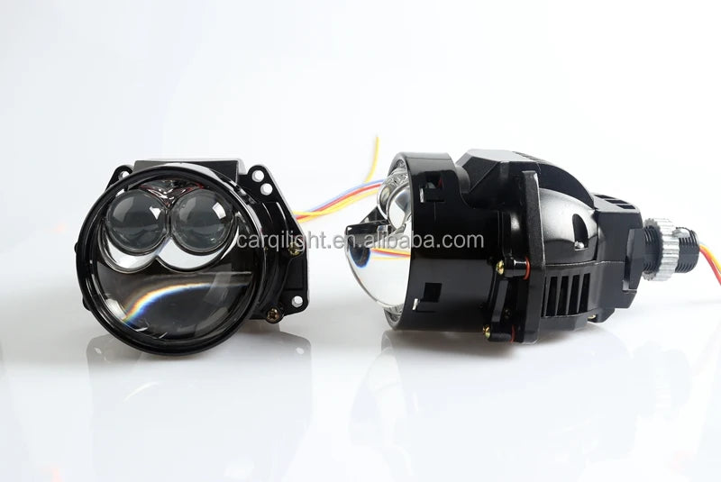 CQL KVISUAUTO 3 inch R12 47w 55w double matrix bi led projector lamp lens