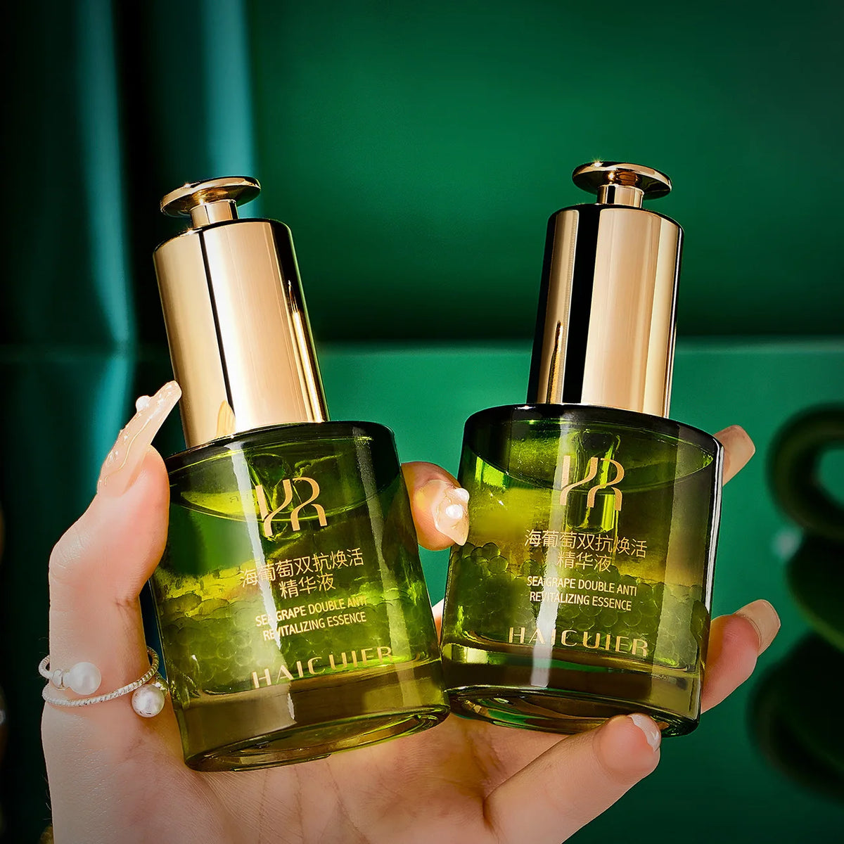 Sea Grape Collagen Peptide Double Anti Revitalizing Essence Oil Skin Care Moisturizing Brighten Anti-Aging Firming Face Serum