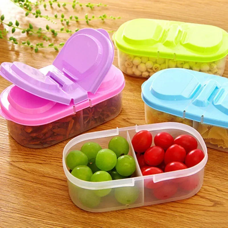 1/4pcs Portable Lunch Box for Kids Camping Picnic with Transparent Compartment Leakproof Food Storage  Secure  Clasps  Container
