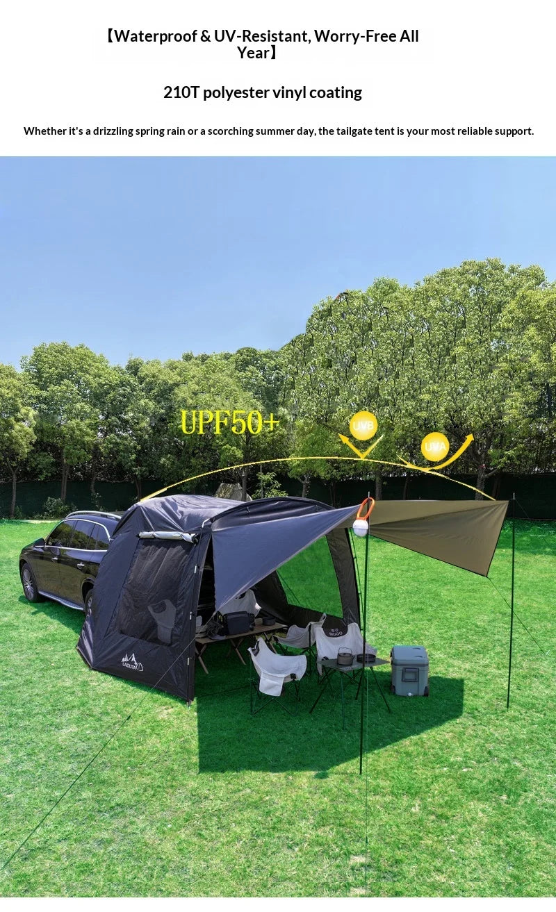Lohascamping Car box docking tent  Portable Waterproof SUV Tail Tent 3-4 people Dome tent Sunshade Tunnel style tent,Large tent,