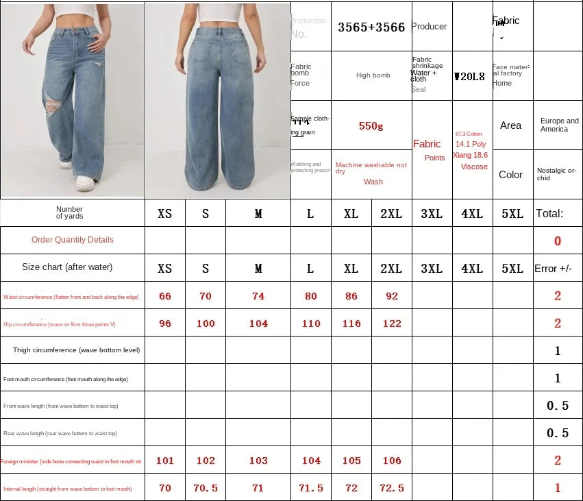 Women's Jeans 2026 New Arrival Loose Fit Casual High Waist Y2K Wide Leg Ripped Regular Denim Trousers Trendy Vintage Strety Ve