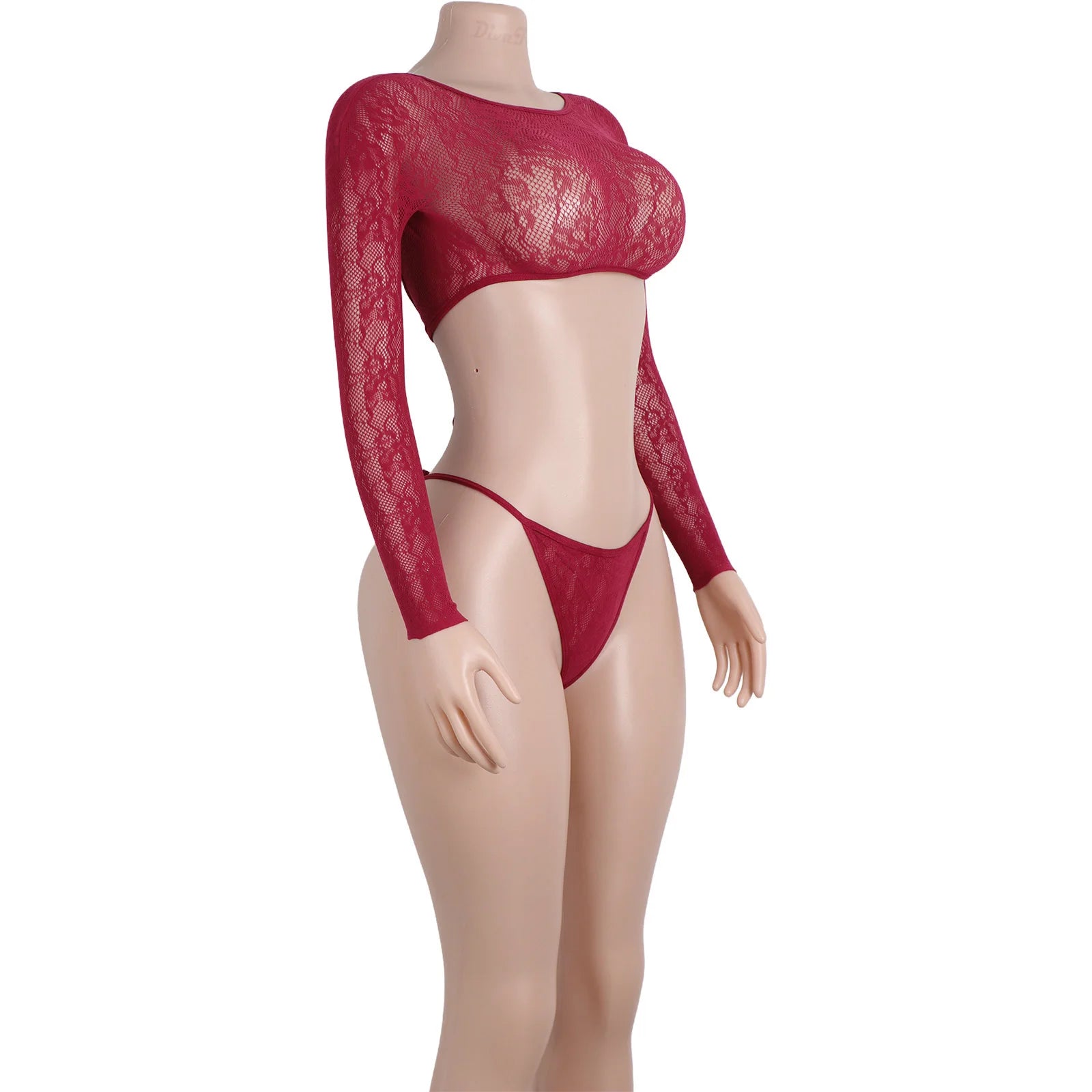 Women's Exotic Two-Piece Bodysuit Arm Sleeves Hollow Straps Shiny Wholesale Ballroom Dancewear Performance Pole Dance Wear